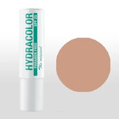 Abbildung von HYDRACOLOR Lippenstift 22, Beige Nude, perfekt pflegender mit hohem Lichtschutzfaktor, frei von Parabenen und Glycerin