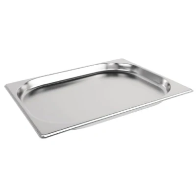 Abbildung von Vogue K906 1/2 Gastronorm Pfanne, Edelstahl, 1,2 l, 20 mm tief, Lebensmittelbehälter, silberfarben