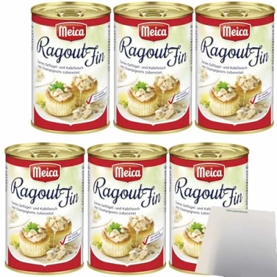 Abbildung von usy Bundle für Meica Ragout Fin Zartes Geflügel und Kalbfleisch 6er Pack (6x400g Dose) + Block