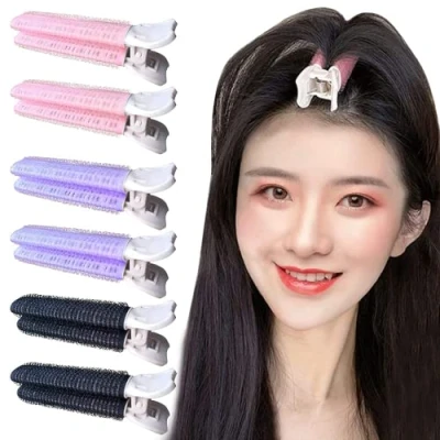 Abbildung von 6Pcs Lockenwickler Locken Set Set,GroßE für Volumen GroßE Hitzefreie Lockenwickler,DIY Styling Werkzeug Damen (Rosa+Lila+Schwarz)