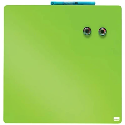 Abbildung von Nobo Quadratisches Magnetisches Mini Whiteboard, Rahmenlos, Trocken Abwischbar, Leicht zu Reinigen, Wandmontage, Zuhause/Büro, 360 x mm, Grün, 1903773