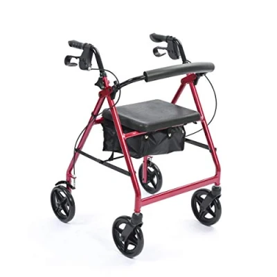Abbildung von NRS Healthcare A Serie 4 Rad Rollator Gehhilfe, rot