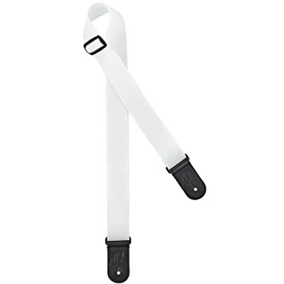 Abbildung von Ortega Guitars Gitarrengurt Länge Verstellbar Akustik Gitarre / Bass, E Gitarre, Bass Nylon Straps Series Nylon, Weiß (ONS50STD WH)