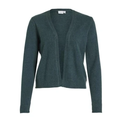 Abbildung von Vila Damen Viril Short L/S Knit Cardigan noos Strickjacke, Ponderosa Pine/Detail:Dark Melange,M