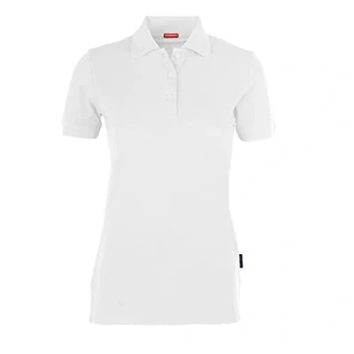 Abbildung von HRM Damen Heavy Performance Polo, weiß, Gr. XL I Premium Polo Shirt Basic Polohemd bis 60C waschbar Hochwertige &amp; nachhaltige Oberteile Workwear