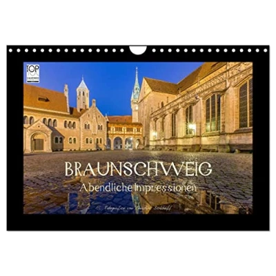 Abbildung von BRAUNSCHWEIG Abendliche Impressionen (Wandkalender 2025 DIN A4 quer), CALVENDO Monatskalender