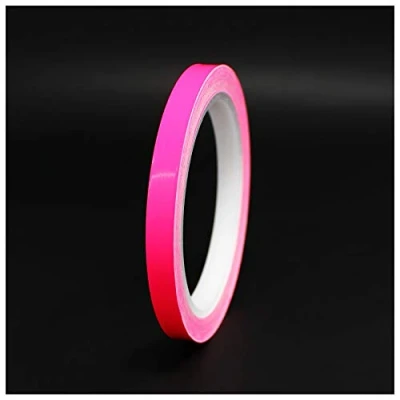 Abbildung von 10 Meter (0,79/Meter) Glanz Zierstreifen Auto Motorrad Boot Modellbau Silber Chrom Finest Folia Dekorstreifen Seitenstreifen (Neon Pink, 8mm Breite)