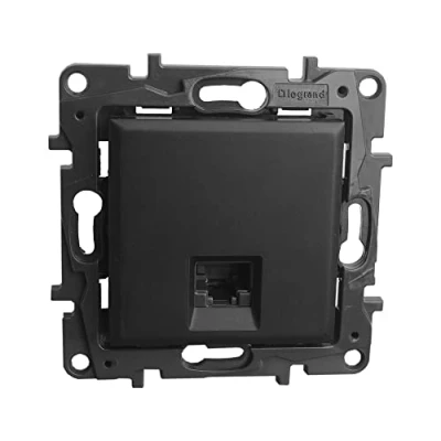Abbildung von Computersteckdose RJ45 CAT5e UTP schwarz Niloe Step Unterputz Steckdose