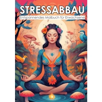 Abbildung von Stressabbau Entspannendes Malbuch für Erwachsene: Entspannende Vielfalt: mit Tieren, Landschaften, Blumen &amp; Pflanzen, Pilzen, Mustern, ... Meer und Strandlandschaften mehr