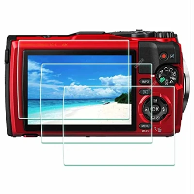 Abbildung von displayschutz Schutzfolie für Olympus TG 7 6 5 4 TG7 Kamera, ULBTER Screen Protector Glas Folie for TG6 TG5 TG4 Kratzfest [3 Stück]