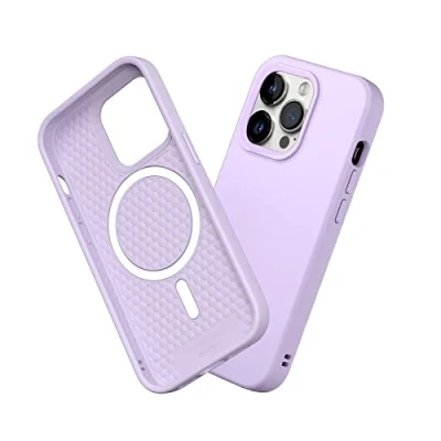 Abbildung von RhinoShield Case kompatibel mit [iPhone 14 Pro] SolidSuit MagSafe Stoßdämpfende &amp; schlanke Schutzhülle Premium Finish 3.5 Meter Fallschutz Violett