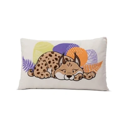 Abbildung von NICI Kuschelkissen Luchs Lyka 43 x 25cm Flauschiges Kuscheltier Kissen mit für Mädchen, Jungen &amp; Babys, Rechteckiges Stofftierkissen 49811