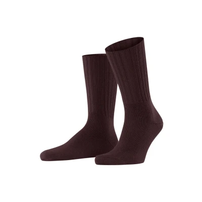 Abbildung von FALKE Herren Socken Nelson M SO Wolle einfarbig 1 Paar, Rot (Barolo 8596), 39 42