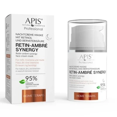 Abbildung von RETIN AMBRE SYNERGY HOME Terapis Nachtcreme Maske mit Retinol und Bernsteinsäure 50 ml Hautregeneration Faltenreduktion Feuchtigkeit Glättung