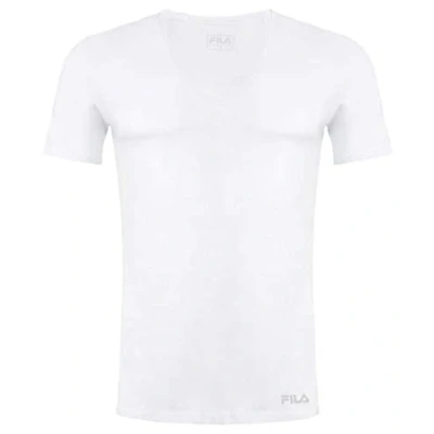 Abbildung von Fila Herren T Shirt Mit V Ausschnitt FU5001 Man Neck Undershirt 300 M, White,