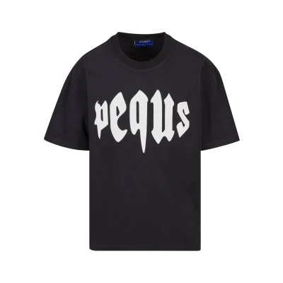 Abbildung von Pequs Mythic LOGO Unisex Tshirt print, Größe: Large, Black
