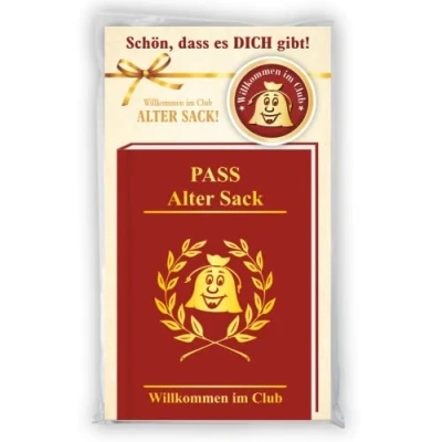 Abbildung von AV Andrea Verlag Der ultimative Clubausweis Pass Alter Sack ROT mit Ansteckbutton Willkommen im Club Set Ansteck Button Pin Sicherheitsnadel Rentner Geschenk