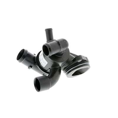 Abbildung von VEMO Q+, original equipment manufacturer quality V15 99 2046 Thermostatgehäuse ohne Dichtung mit Thermostat VOLKSWAGEN: Passat B6 Variant, Tiguan I