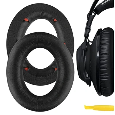 Abbildung von Geekria QuickFit Ersatz Ohrpolster für HyperX Cloud Revolver, Revolver S Gaming Kopfhörer, Ohrpolster, Headset Ohrmuscheln, Reparaturteile (Schwarz)