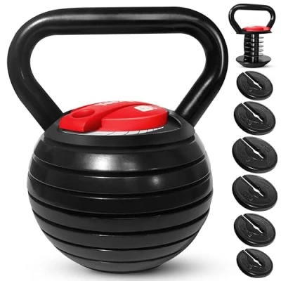 Abbildung von Yes4All 18kg Kettlebell Verstellbar, Verstellbare Weight Set, Adjustable Cast Iron Kettlebells