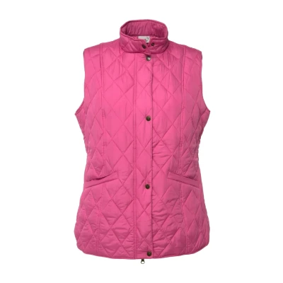 Abbildung von Ulla Popken Damen große Größen Übergrößen Plus Size Steppweste, Slim, Stehkragen, ärmellos helles pink 46+ 818184805
