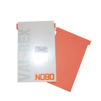 Abbildung von Nobo Kartentafel Zubehör T Karten in Blisterverpackung, Größe 3, 100 Stück, orange