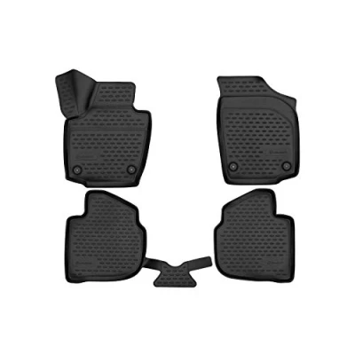 Abbildung von Element Passgenaue Fußmatten Gummimatten für Designed for VW Polo MK6 Typ AW 2017 &gt; 4 TLG, shwarz, personalizzati