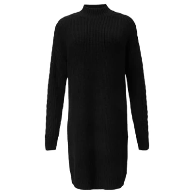 Abbildung von comma casual identity MIT Musterstruktur Freizeitkleid, Damen, Größe: 40, Schwarz