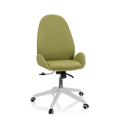 Abbildung von hjh OFFICE 729433 Schreibtischstuhl AVEA I Stoff höhenverstellbarer Drehstuhl mit hoher ergonomischer Rückenlehne, Grün