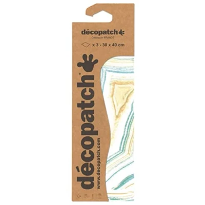 Abbildung von Decopatch Décopatch C856C Packung mit 3 Blatt Papier gleichen Musters, Nr. 856, praktisch und einfach zum Verwenden, ideal für Ihre Pappmachés Bastelprojekte, 1 Pack