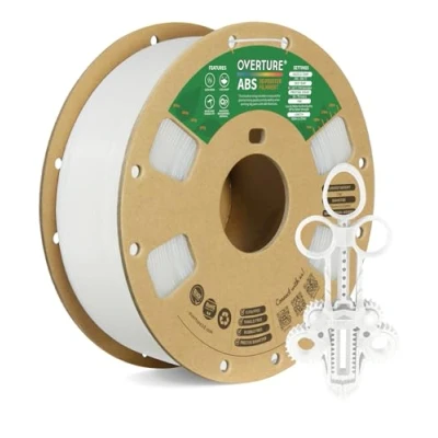 Abbildung von OVERTURE Filament ABS 1.75mm, 1kg Spule (2.2lbs), Maßgenauigkeit +/ 0.03 mm, für 3D Drucker(Neutral)