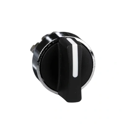 Abbildung von Schneider Electric ZB4BD2 Wahlschalter, Frontelement, Harmony XB4, Metall, 22mm, schwarz, 2 Stellungen, rastend