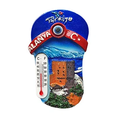 Abbildung von Alanya Türkei 3D Hausschuh Kühlschrankmagnet Reiseaufkleber Souvenirs Thermometer Heim &amp; Küchendekoration aus China