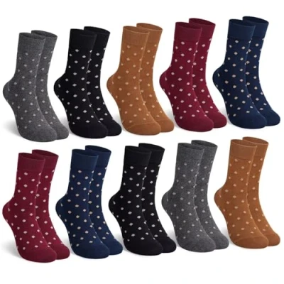 Abbildung von Mowenti socken damen 39 42 sportsocken strümpfe socks Damensocken bunte schwarz Streifen Punkte baumwollsocken 10 Paar Fünf Farben