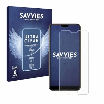 Abbildung von Savvies 6 Stück Schutzfolie für Huawei P20 Displayschutz Folie Ultra Transparent