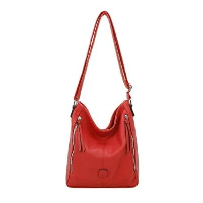 Abbildung von ITALYSHOP24 Schultertasche Damen Tasche Shopper Crossbody CrossOver Bodybag, als Handtasche, Umhängetasche, Hobo Bag tragbar