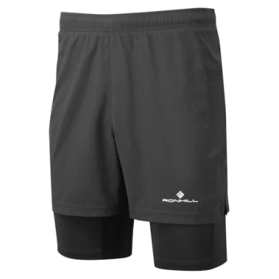 Abbildung von Ronhill Herren Core Twin Shorts, Schwarz mit Reflektor, M