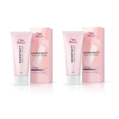 Abbildung von 2er Wella Professionals Shinefinity 08/98 Cool Silver Pearl 60ml