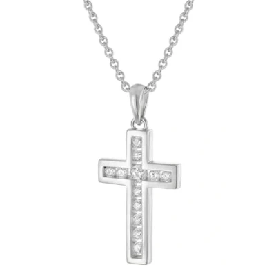 Abbildung von trendor 28406 Damen Halskette Mit Kreuz 925 Silber Rhodiniert