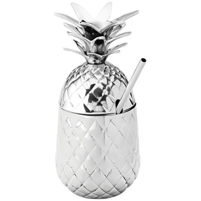 Abbildung von Utopia Cocktailbecher aus Edelstahl mit Ananas Motiv, 570 ml