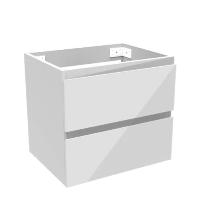 Abbildung von Aica Sanitär Waschbeckenunterschrank 50cm Unterschrank Badschrank Waschtischunterschrank Hochglanz Weiß