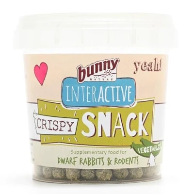 Abbildung von Bunny Nature Crispy Snack Gemüse 30 g Ergänzungsfuttermittel für Zwergkaninchen &amp; Nagetiere Enthält Mais, Erbsen, Luzerne (Gemüse 40%) Reich an natürlichen Vitaminen