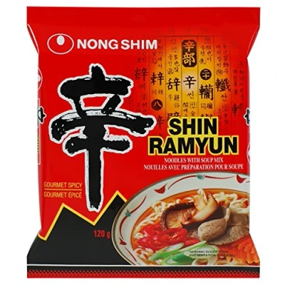 Abbildung von Nong Shim Shin Ramyun Noodle Soup Spicy 4.2oz.(pack of 5)
