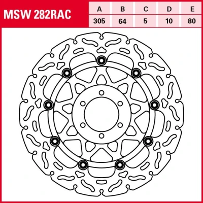 Abbildung von TRW MSW282RAC Bremsscheibe 305 5