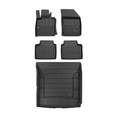 Abbildung von OMAC Fußmatten &amp; Kofferraumwanne Set kompatibel mit Volvo S90 2016 2020 Gummi Schwarz 5X