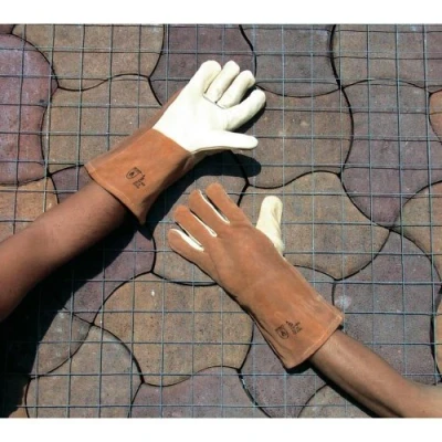 Abbildung von L+D Schweißerhandschuhe FORNO kombi Schweißer Handschuh isolierendes Moltonfutter