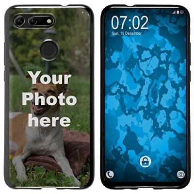 Abbildung von PhoneNatic Case kompatibel mit Honor View 20 Personalisierte Handyhülle schwarz zum selbst gestalten eigenem Foto
