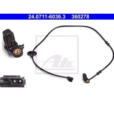 Abbildung von ATE 24.0711 6036.3 ABS Sensor 979 MERCEDES BENZ: CLK Cabrio, C Klasse Limousine, Coupe