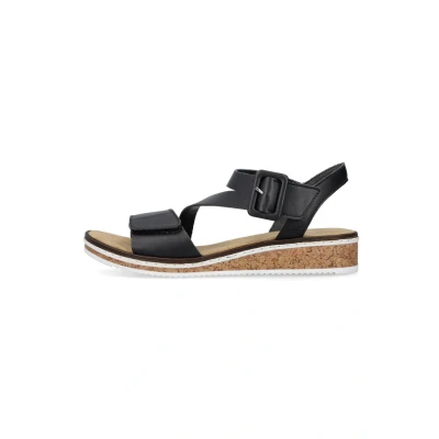 Abbildung von Rieker Riemchensandale, Sommerschuh, Sandalette, Keilabsatz, mit Schmuckapplikation