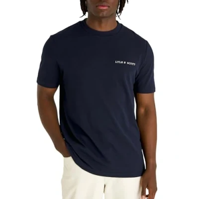 Abbildung von Lyle &amp; Scott Embroidered LOGO Tshirt basic, Herren, Größe: Medium, Dark navy